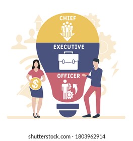 Flat design with people. CEO  - chief executive officer.  business concept background. Vector illustration for website banner, marketing materials, business presentation, online advertising