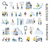 Flat design people concept icons isolated on white. Set of vector illustrations for education, e-learning, online training and course, education app and cloud, investments in education, science, ebook
