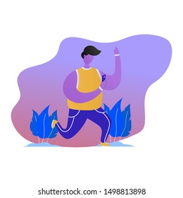 flat design people are exercising