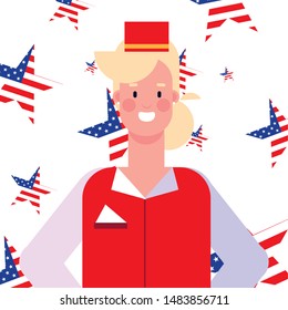 flat design people happy labor day