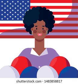 flat design people happy labor day