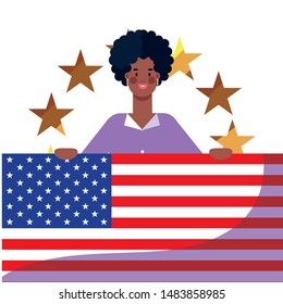 flat design people happy labor day