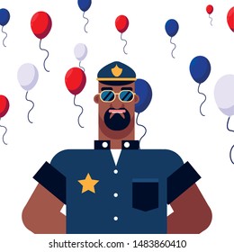 flat design people happy labor day