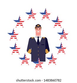 flat design people happy labor day
