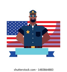 flat design people for happy labor day