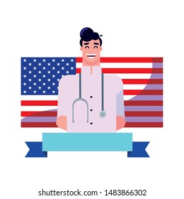 flat design people for happy labor day