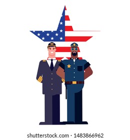 flat design people for happy labor day