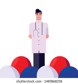 flat design people for happy labor day