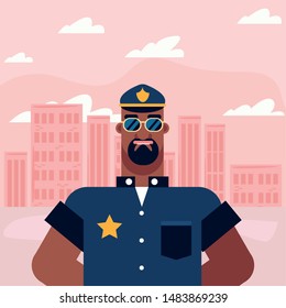 flat design people for happy labor day