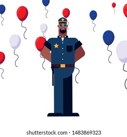 flat design people for happy labor day