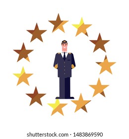 flat design people happy labor day