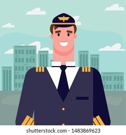 flat design people happy labor day
