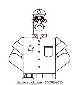 flat design people happy labor day