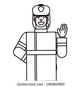 flat design people happy labor day