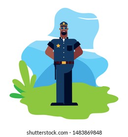 flat design people happy labor day