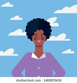 flat design people happy labor day