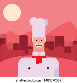 flat design people happy labor day