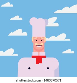 flat design people happy labor day