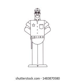 flat design people happy labor day