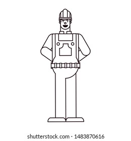 flat design people happy labor day