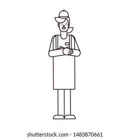 flat design people happy labor day