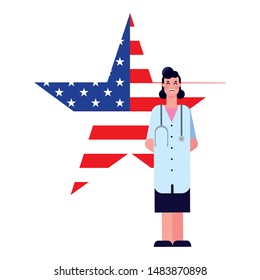 flat design people happy labor day