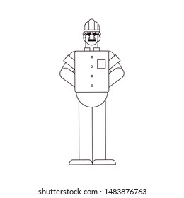 flat design people happy labor day