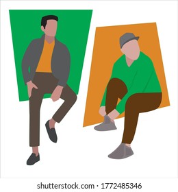Ilustración de vectores de personas de diseño plano