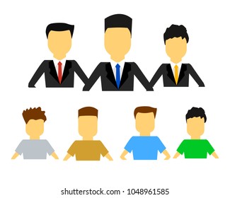 Flat design peoples business man and man.