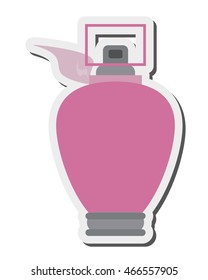 flat design perfume bottle icon vector illustration