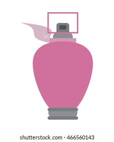 flat design perfume bottle icon vector illustration