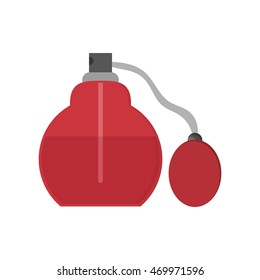 flat design perfume bottle icon vector illustration