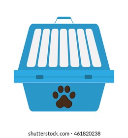 flat design pet first aid kit icon vector illustration