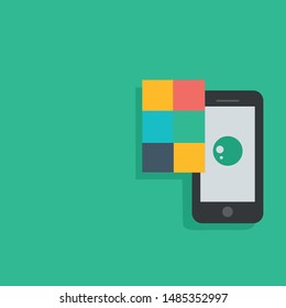 Flat  design of Phone for be a background Text