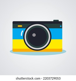 Flat design photo camera vector