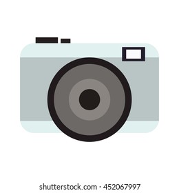 flat design photographic camera icon vector illustration