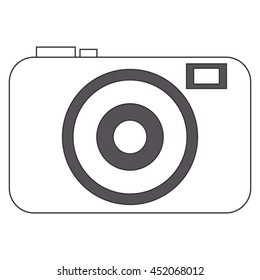 flat design photographic camera icon vector illustration