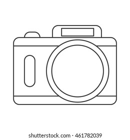 flat design photographic camera icon vector illustration