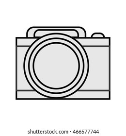 flat design photographic camera icon vector illustration