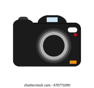 flat design photographic camera icon vector illustration