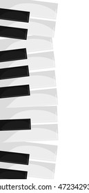 flat design piano keys icon vector illustration