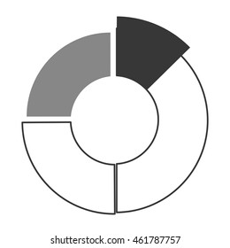 flat design pie chart icon vectro illustration