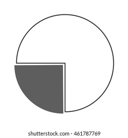 flat design pie chart icon vectro illustration