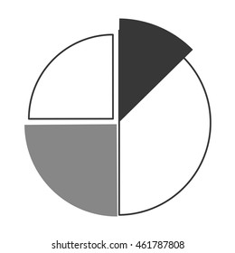 flat design pie chart icon vectro illustration