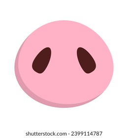 Flat design pig nose icon. Snout icon. Vector.