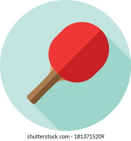 Flat design Ping Pong Paddle. Vector illustration