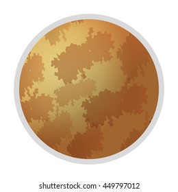 flat design planet mars icon vector illustration
