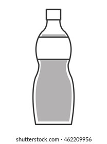 flat design plastic bottle beverage icon vector illustration