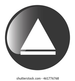 flat design play sign icon vector illustration