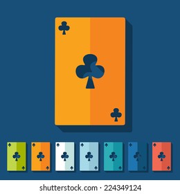 Flat design: playing card